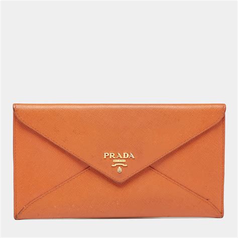 prada leather envelope wallet